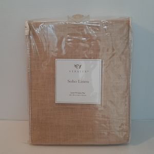 Veratex Soho khaki Window Curtains Panels Pair 100% Linen